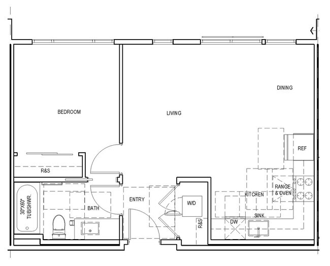 Building Photo - Roomy, 612 Square Foot, 1-Bedroom Home wit...