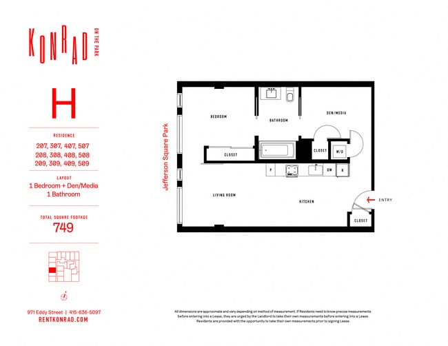 Floorplan - Konrad on the Park