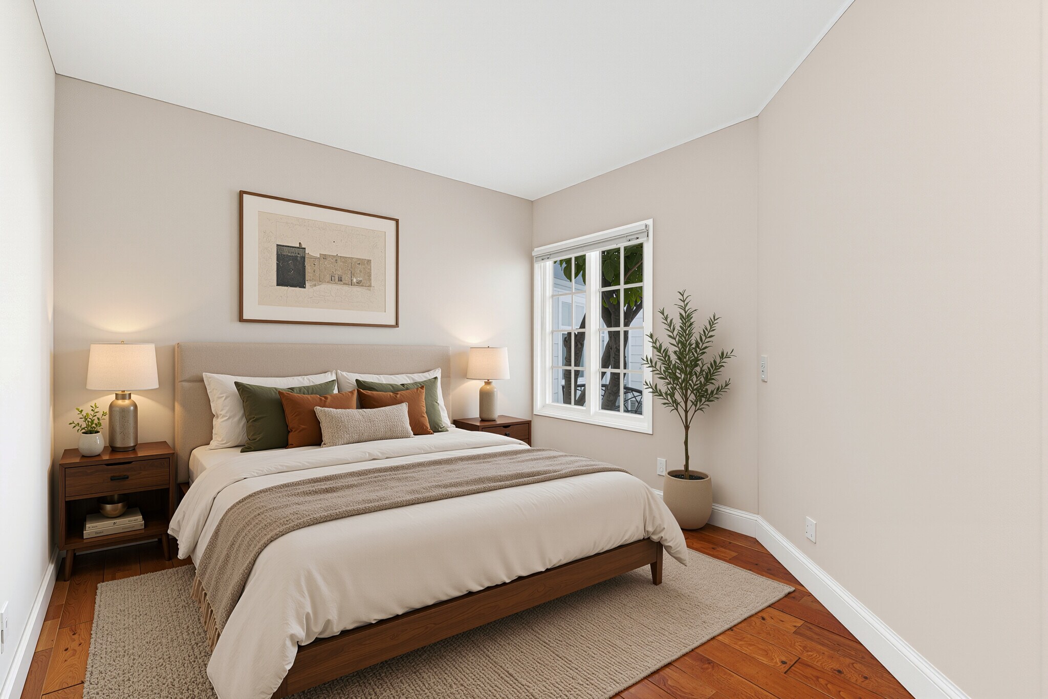 Virtually staged - 2nd bedroom - 6638 N Clybourn Ave