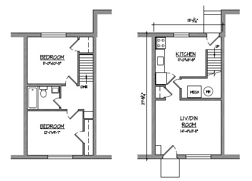 2BR/1BA - Ashburton Townhomes