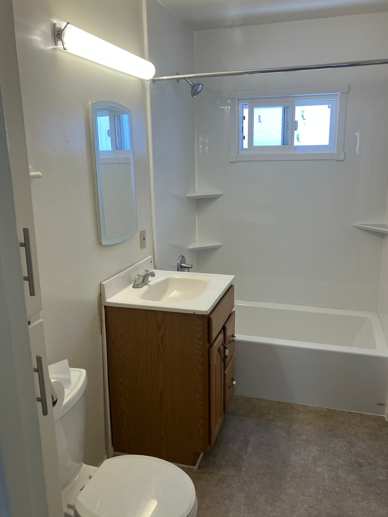 Bathroom with new shower enclosure - 532 Avenue C