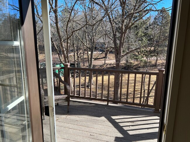 Balcony off master with awesome view of backyard! - 27 S Riverview Hts