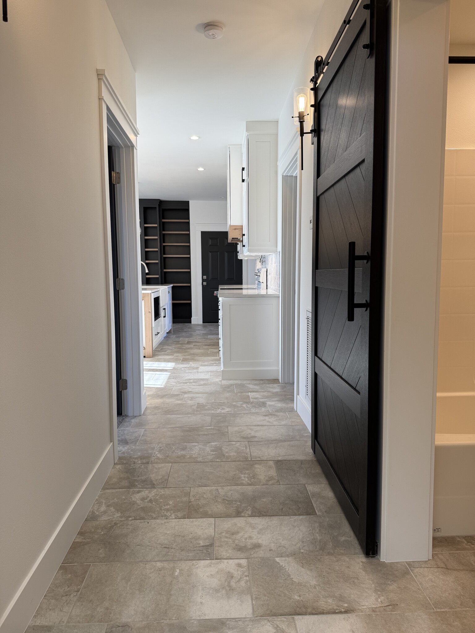 View from back alley door/ laundry to kitchen - 24 Ash St N