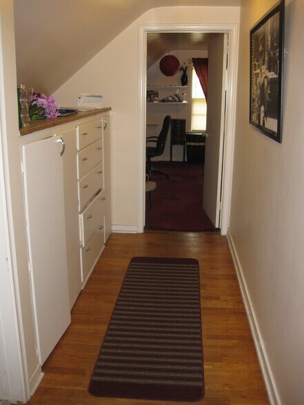 Hallway with storage between living room and bedroom - 1136 68th St