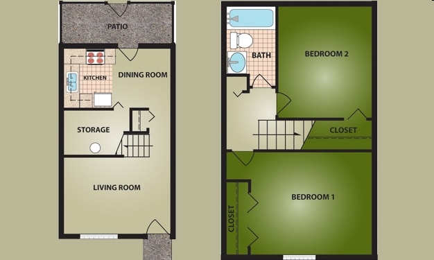 2BR/1BA - Gwynne Village