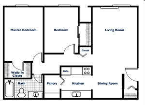 2BR/1BA - Lincolnshire Village Apartments