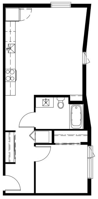 1-Bed B - The Brim Apartments