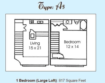 A5 with large Loft - Treehouse Apartments