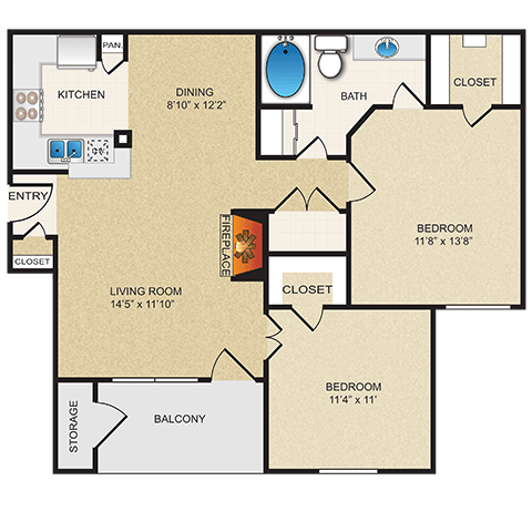 Floorplan - The Clairborne Apartment Homes