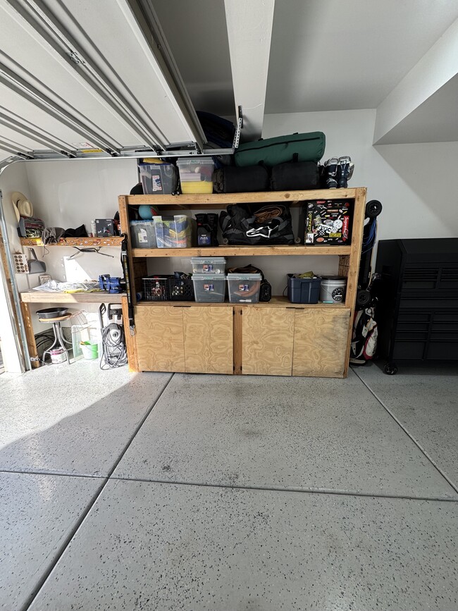 2 car garage with storage and shelves - 50 W Gentile St