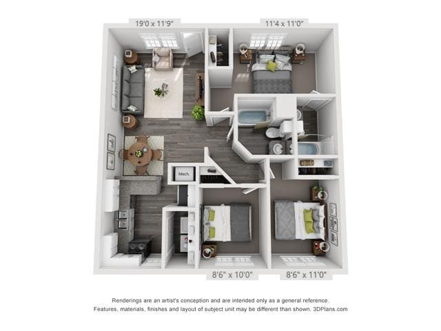 Floorplan - Residences at Holly Oaks