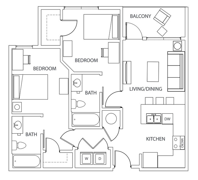 2.1 2D Floor Plan Layout - Statehouse Highline