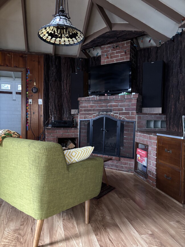 Living room with fireplace - 2653 S Bedford St