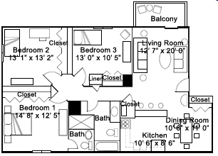 3BR/2BA - Concord Sq Apartments