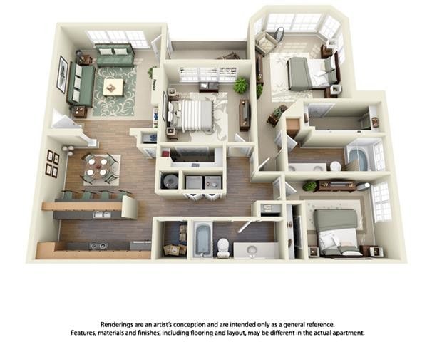 Floorplan - Turnberry Isle Apartment Homes