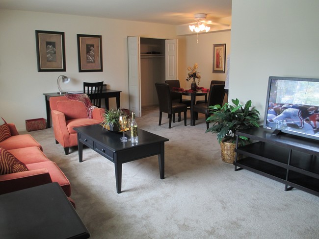 Sample Living Room - Park City Apartments