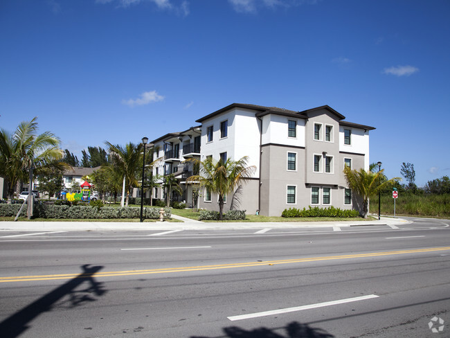 View from across the street - La Joya Apartments