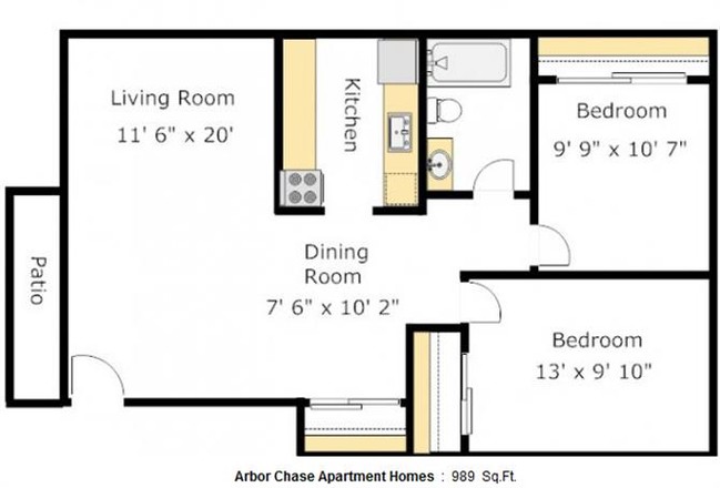 Floorplan - Arbor Chase Apartment Homes