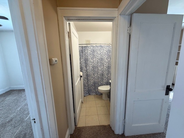 Hallway from dining room, bathroom located between bedrooms - 1676 Randolph Ave