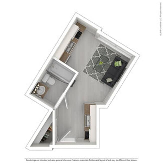 Floorplan - Modern Studio in the Heart of Capitol Hill