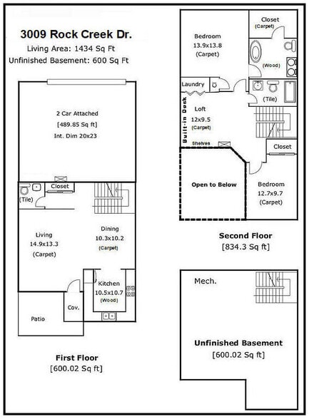 Floorplan - 3009 Rock Creek Dr