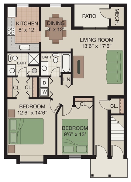 Floorplan - Chaddwell Apartments