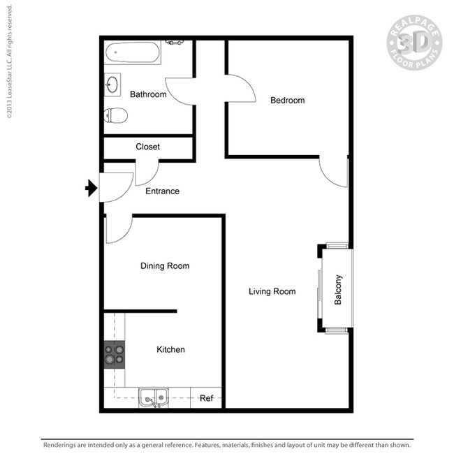 1BR/1BA - Monarch Terrace Apartments