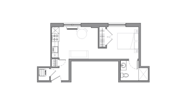 Large Studio - The Abington