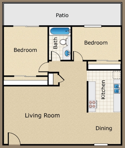 2BR/1BA - Casa Bonita Apartment Homes