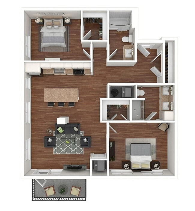 B1 3D Floorplan - Maple and Main