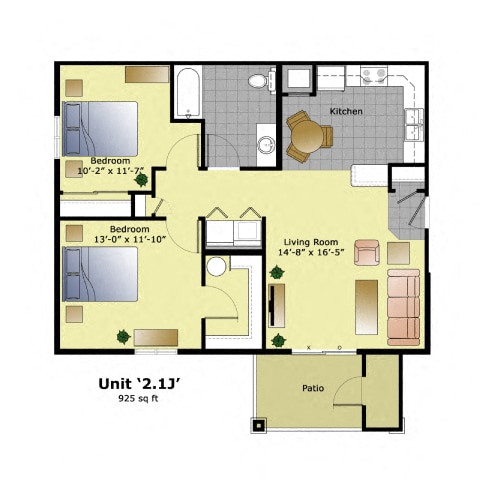 Floorplan - Ridgewood Hills Apartments
