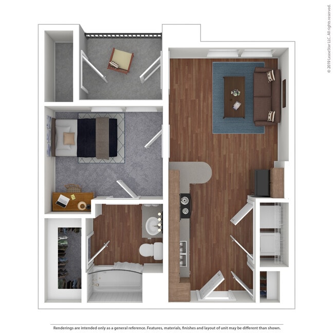 1 Bedroom x 1 Bathroom - Maverick Place