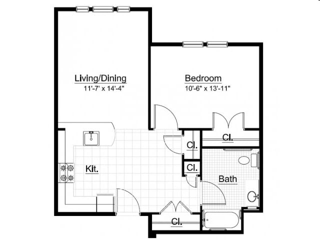 1BR/1BA - Cedarwoods