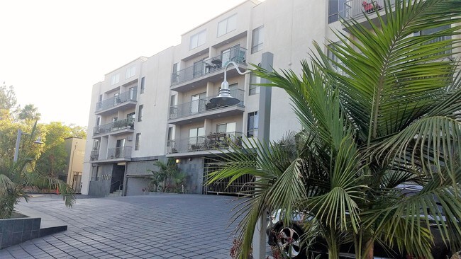 Front of building from the east - 11747 Sunset Blvd