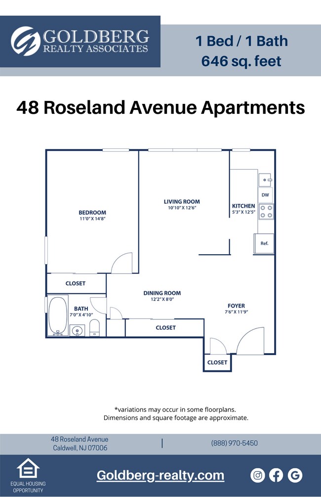 Floorplan - 48 Roseland Avenue Apartments