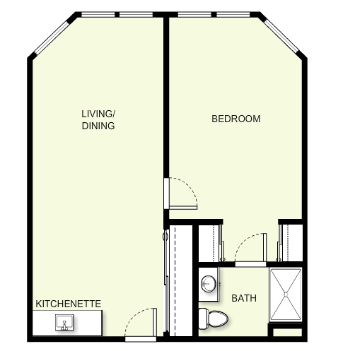 1BR/1BA - The Fairmont Independent Senior Living