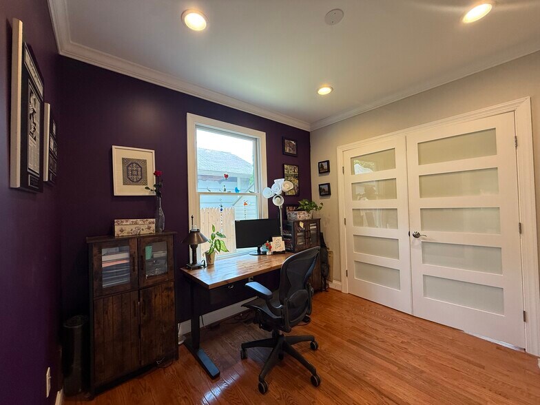 First floor office/dining room with French doors - 5715 7th St N