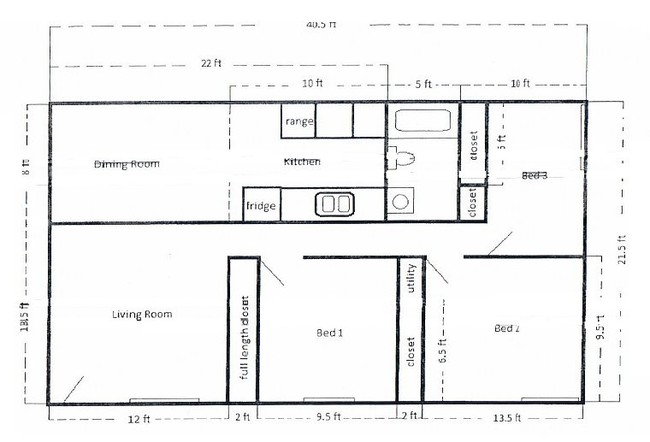 Floorplan - Town Creek Apartments