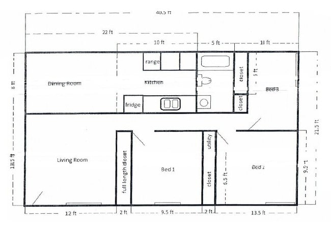 Floorplan - Town Creek Apartments