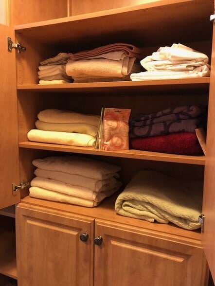 Linen storage in private suite - 819 Rubis Dr