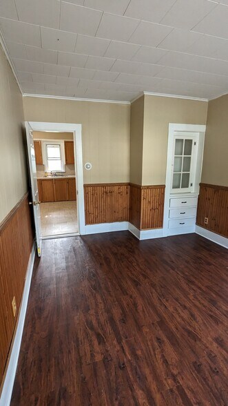 Inlaid hutch in the living room - 237 Pleasant St