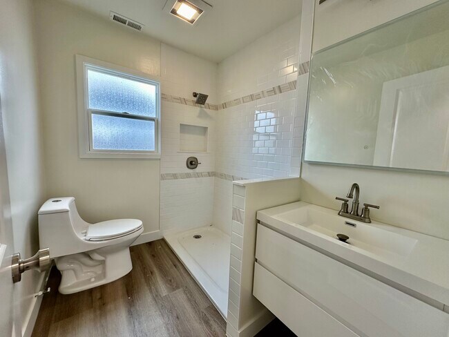 Bathroom #3 for bedroom #3 with walk in shower, light up glass mirror - 1241 Elmer St
