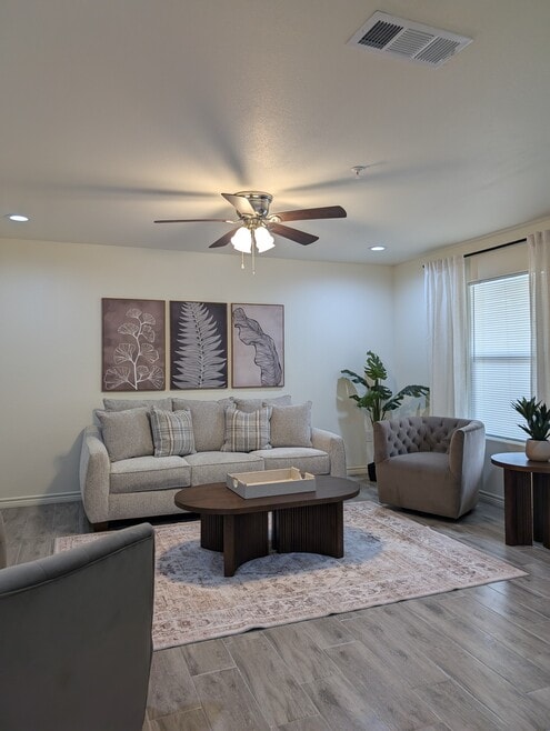 2 Bedroom Living Room - Chance's Court Apartments