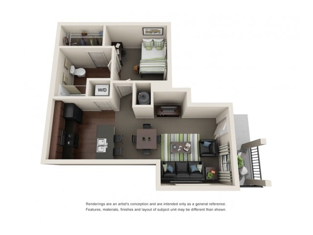 PW_1 Bed Flat - Parkway Place Apartments - Historical Acess