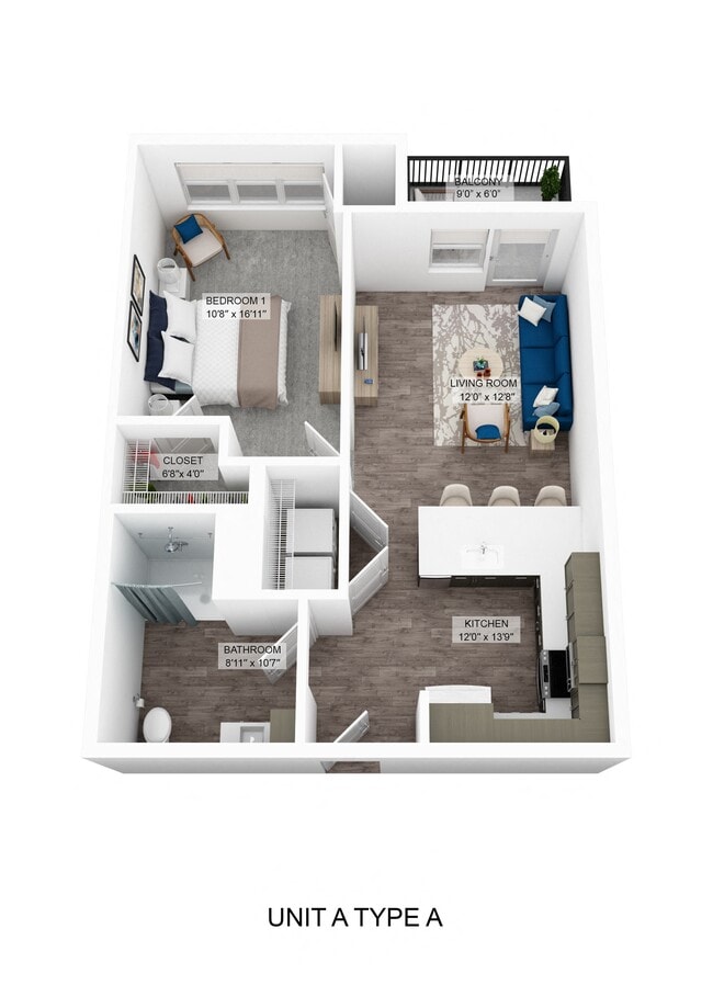 Floorplan - Oakdale Commons - 55+