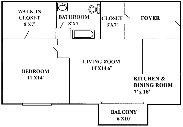 Floorplan - Old Orchard Apartments