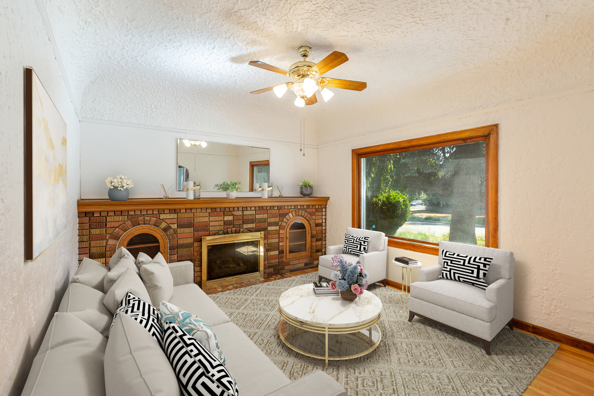 Formal Living Room with Gas Fireplace - 729 E Indiana Ave