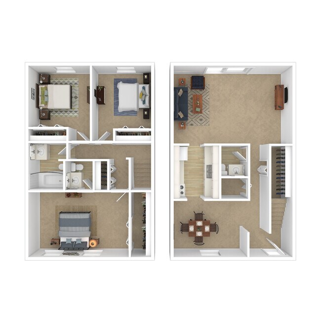 3 Beds | 2 Baths | 1,332 sq ft - Chateau De Ville