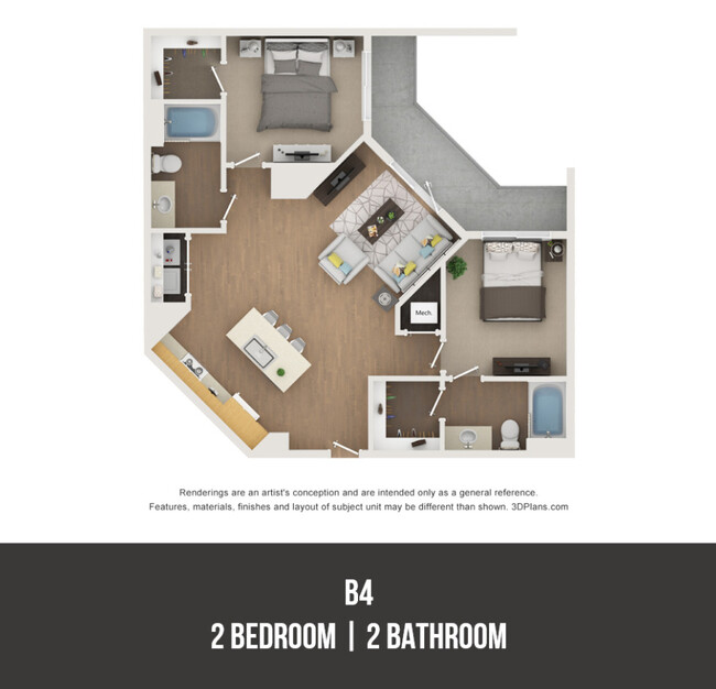Floorplan - Hillside Flats - Income Restricted