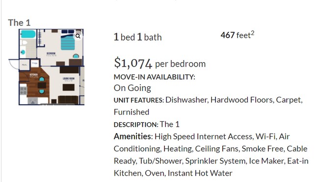 Special rent goes down to $964 - 411 W Bacon St